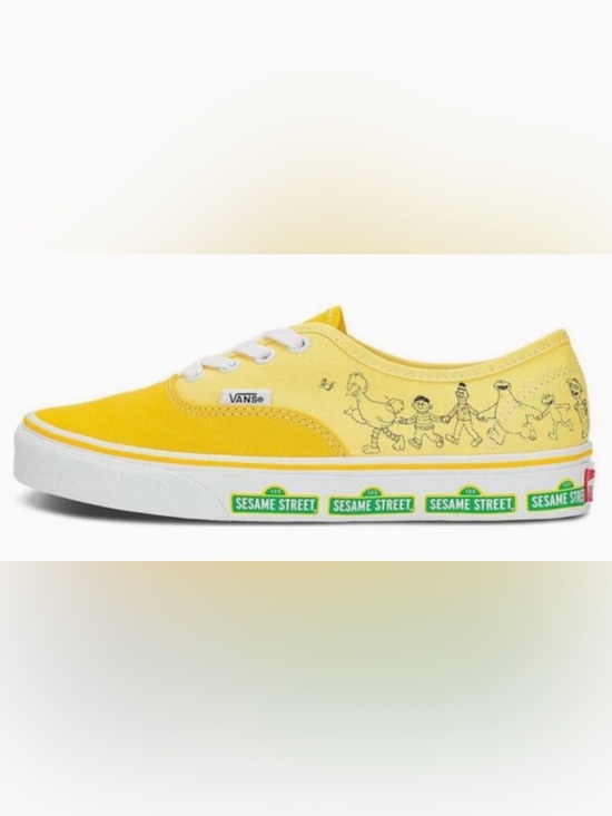 Vans Shoes - EUC [Vans] Sesame Street Family Yellow Tennis Shoes Sneakers Ladies 5 = Kids 3.5